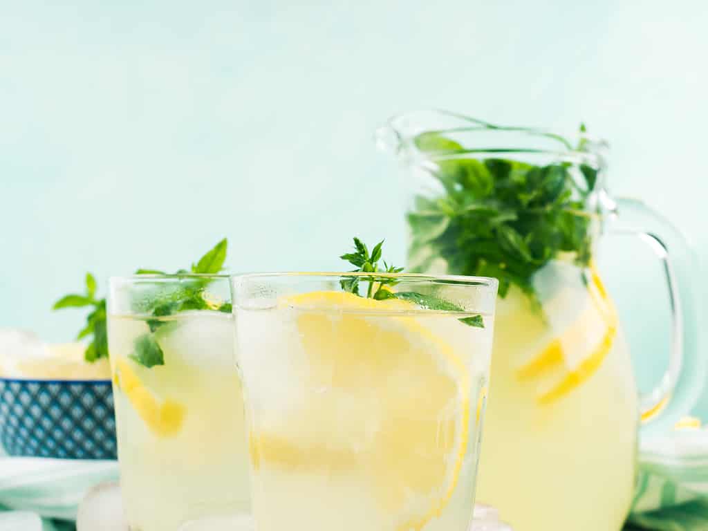 Luscious lemonade in a jug