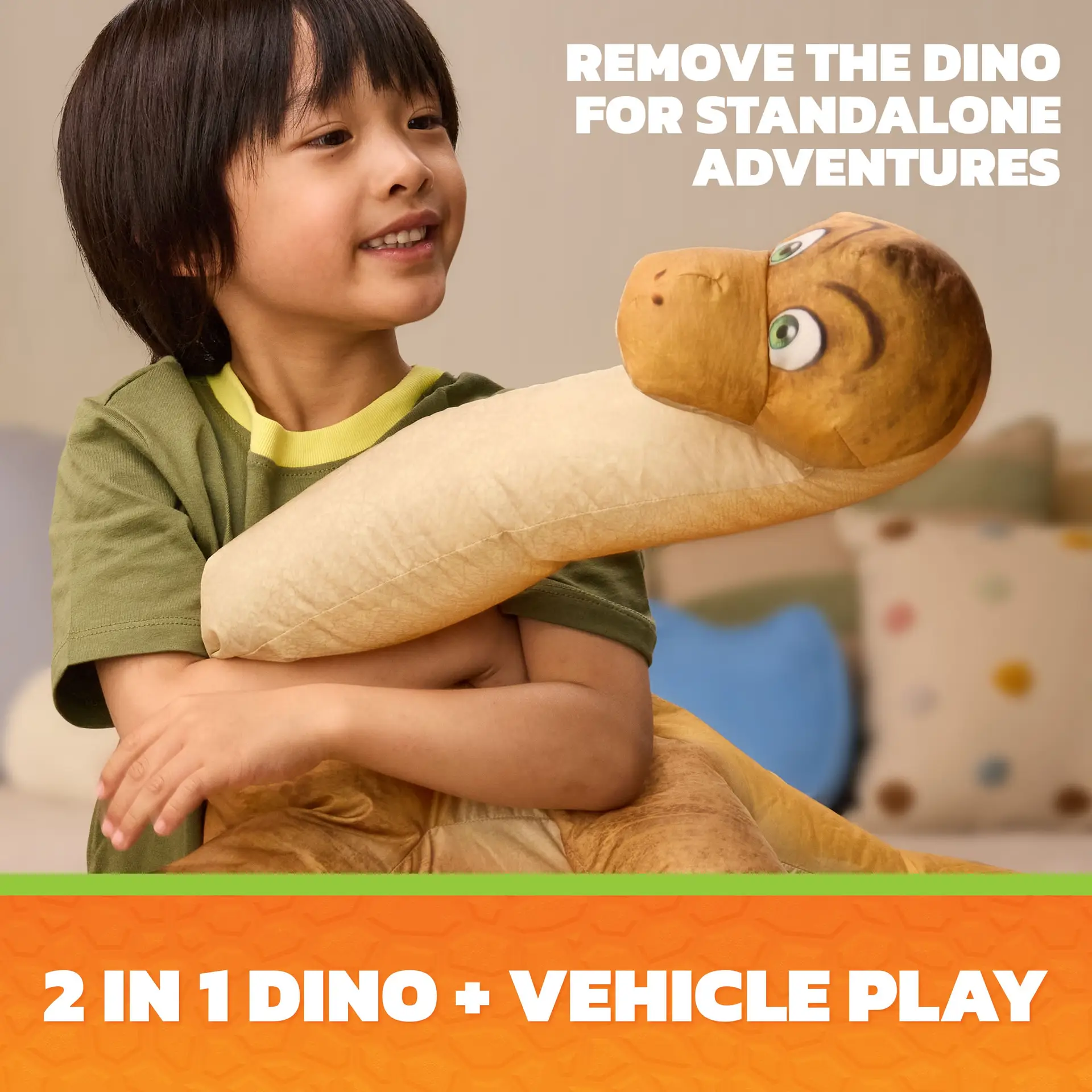Child playing with PAW Patrol Megasaurus