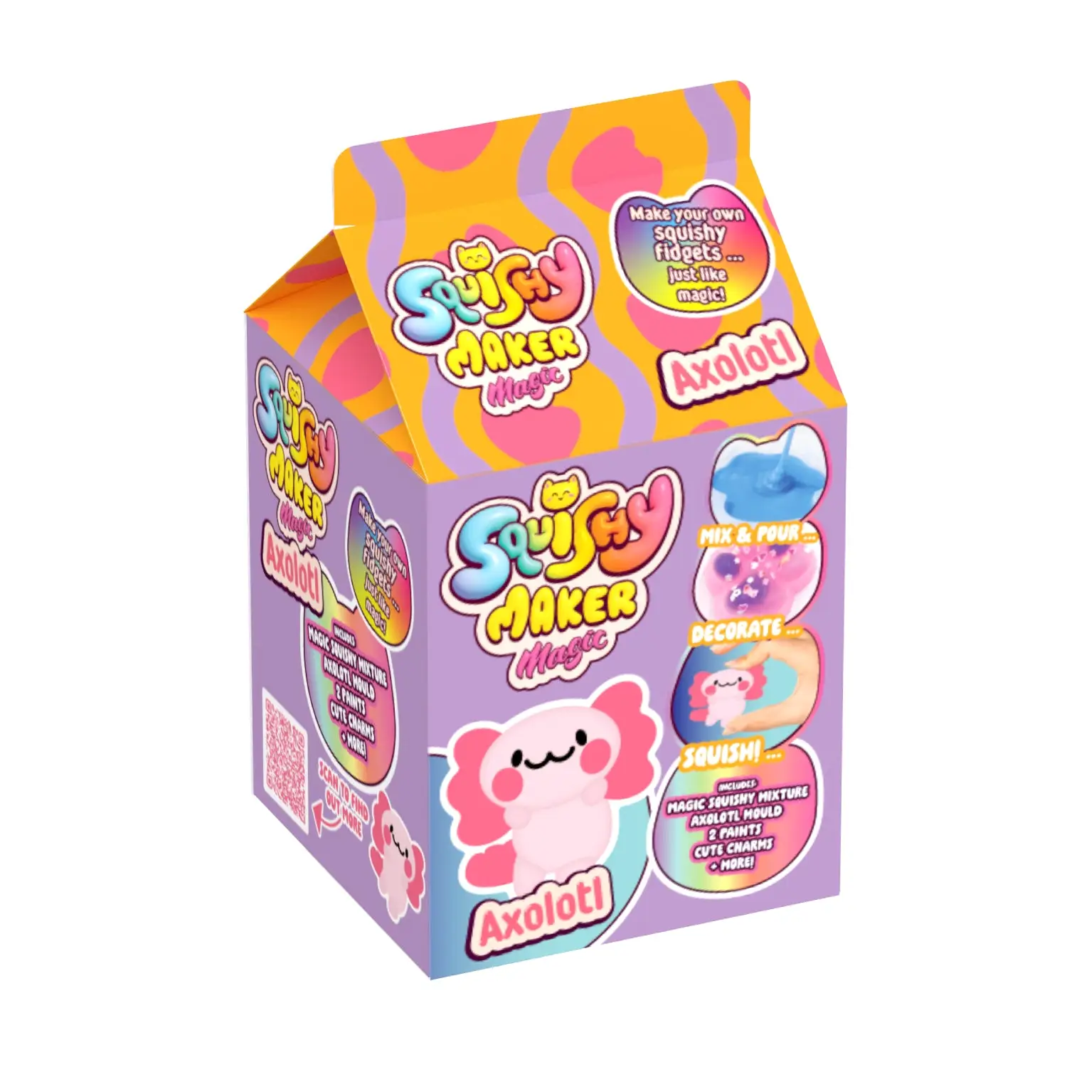 Curious Universe Squishy Maker Magic Mini Axolotl kit